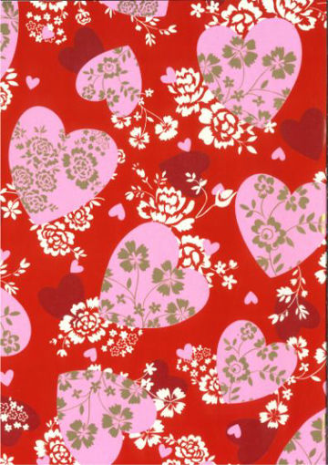 Picture of PINK HEARTS WRAPPING SHEET